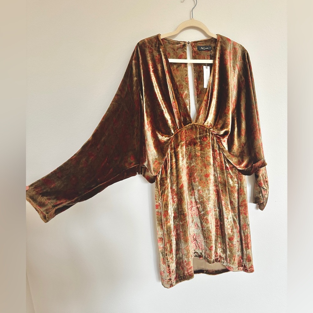 NWT Anthropologie Mes Demoiselles V-Neck Open Back Minidress Revolve Sz 8 - Picture 4 of 10